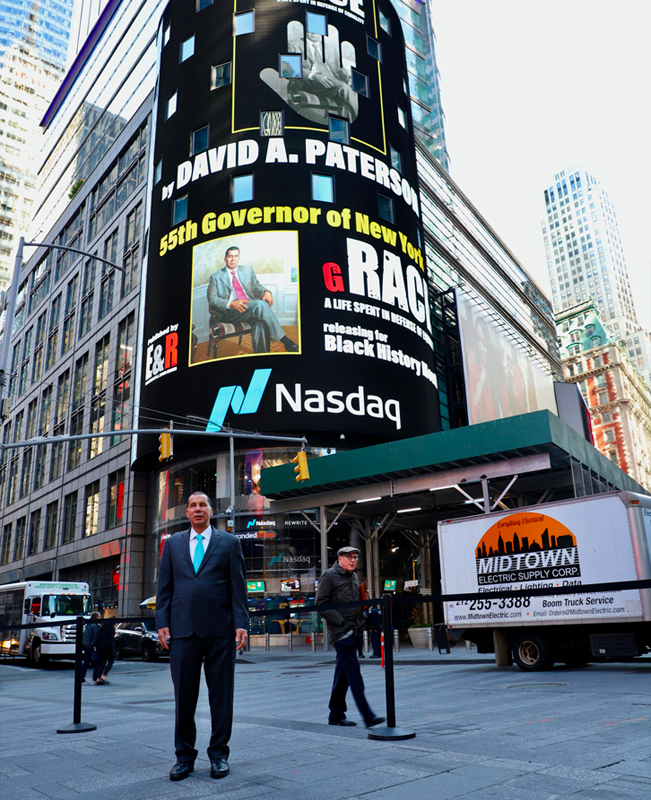 David Paterson in Times Square